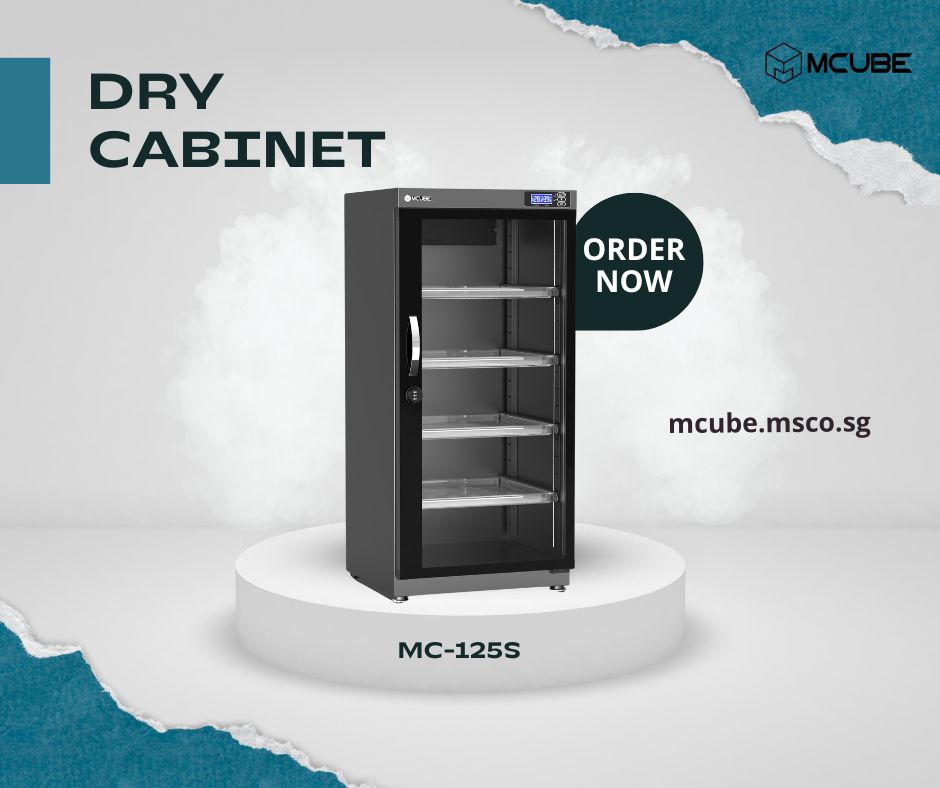 MCUBE 125L dry cabinet side view