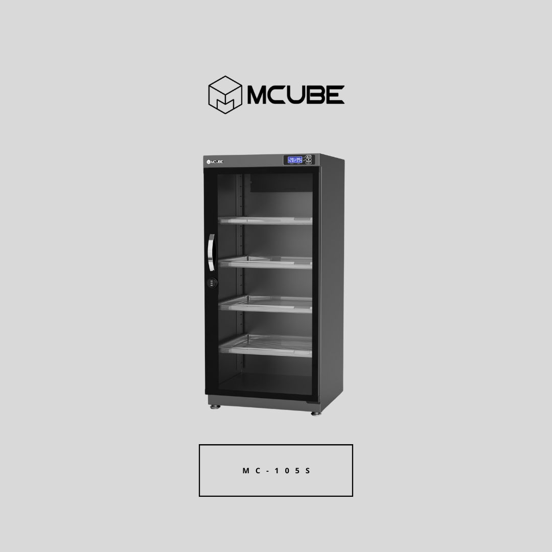 MCUBE 125L dry cabinet digital LCD humidity display
