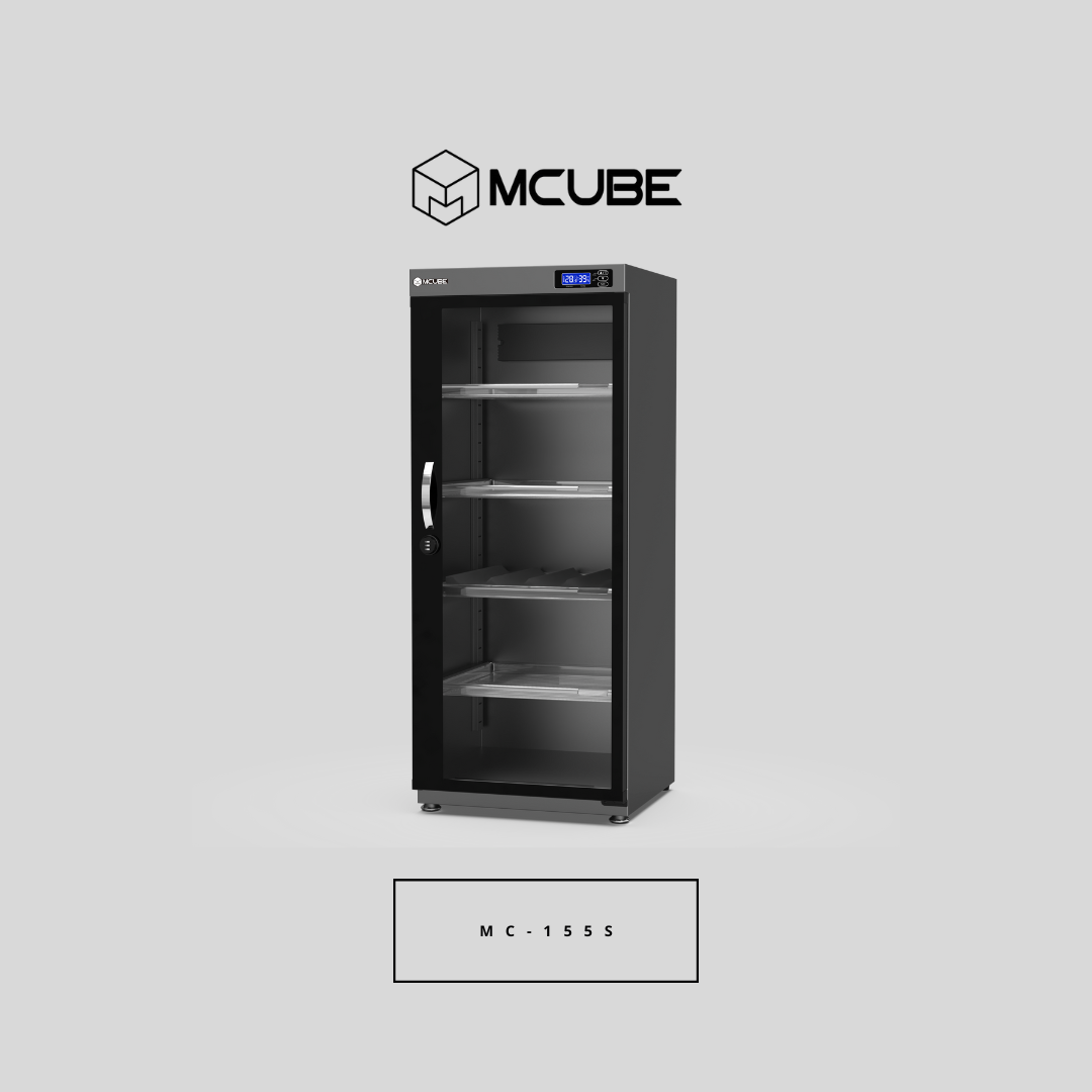 MCUBE 155L dry cabinet digital LCD humidity display