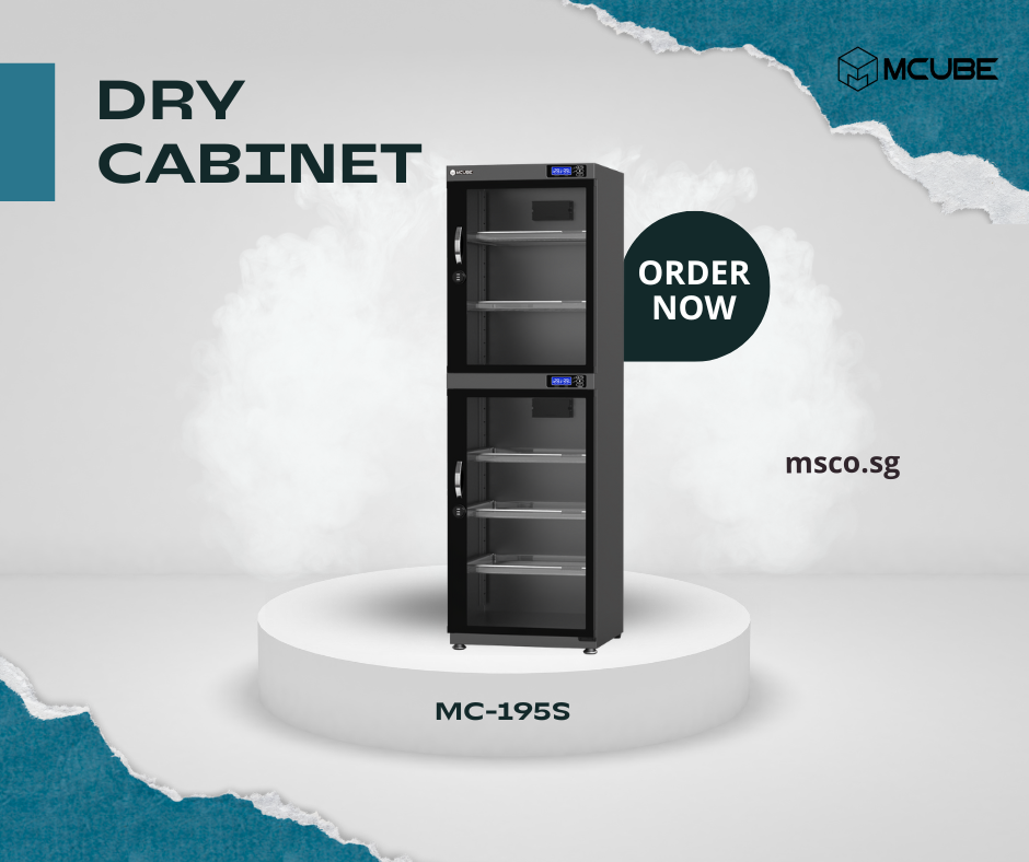 MCUBE 195L dual zone dry cabinet side view