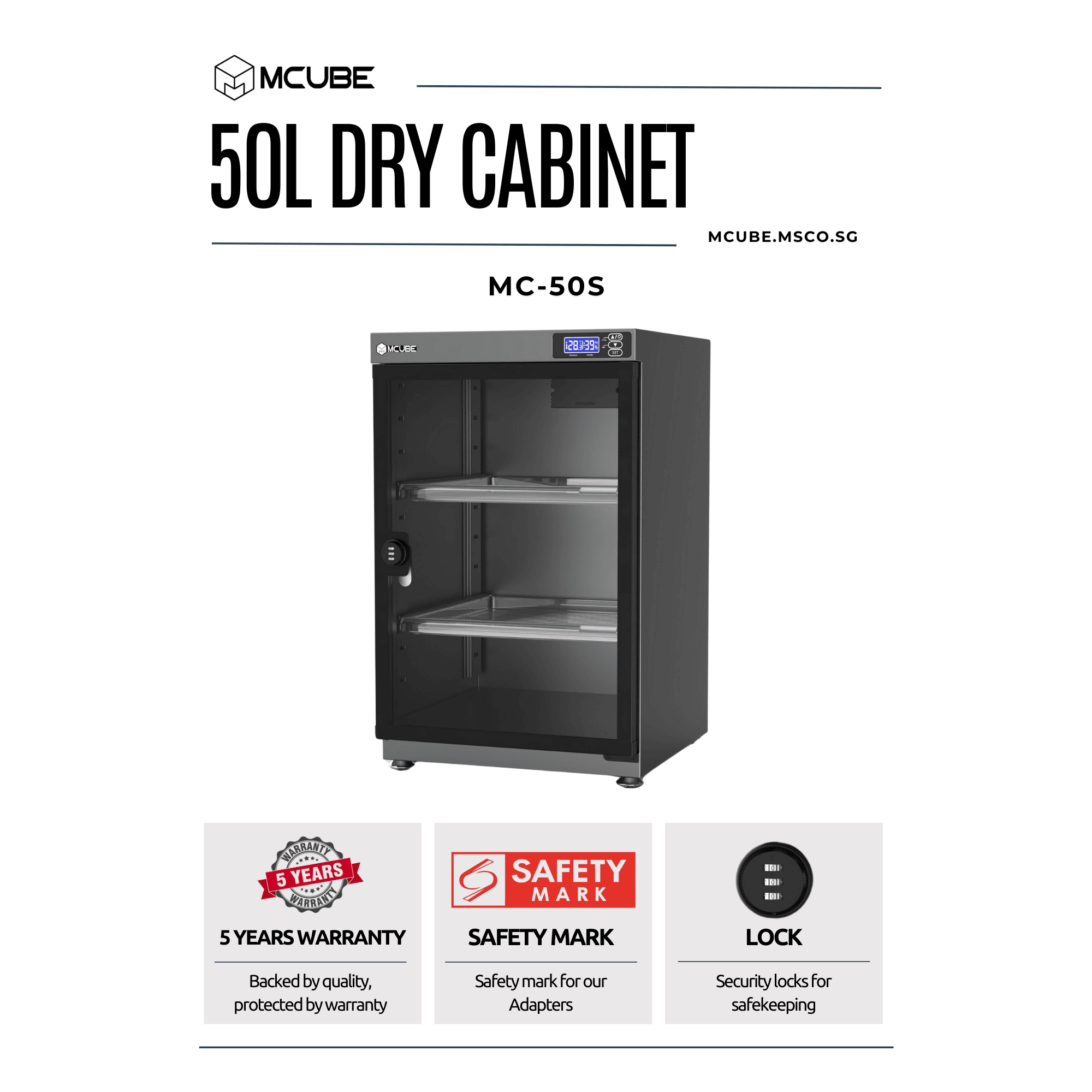 MCUBE 50L Dry Cabinet — best-selling dry box for camera gear